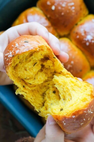 Pumpkin Herb Dinner Rolls Perfect Texture