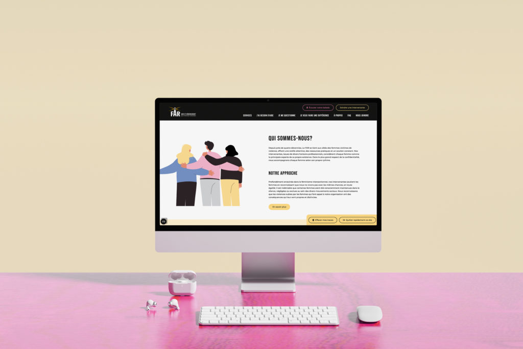 imac_Lefar Visuel site web Maison Le Far sur ordinateur