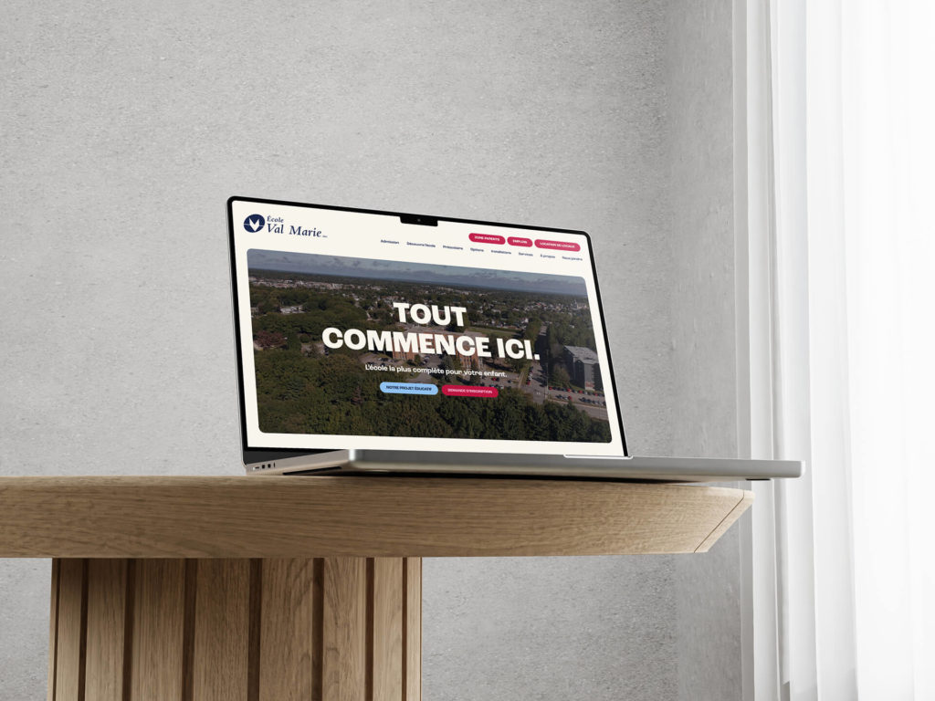 Macbook_Valmarie École Val Marie - Lancement du nouveau site Web