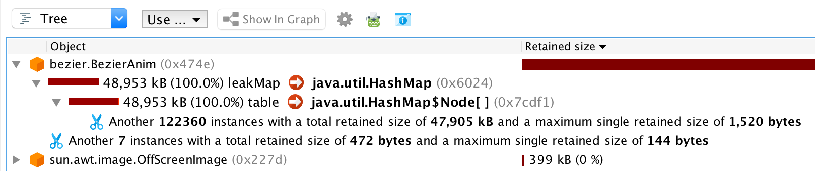 jprofiler_9 2 biggest objects-101kb