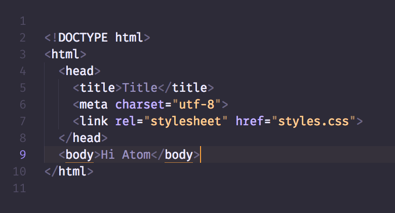 HTML in DuoTone dark
