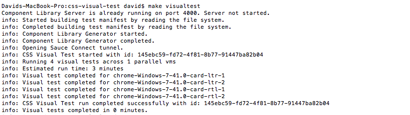 Make visualtest output