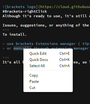 Brackets rightclick