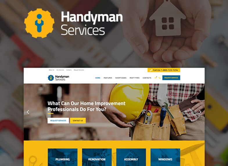 Handyman Services - Construction & Renovation WordPress Theme Preview