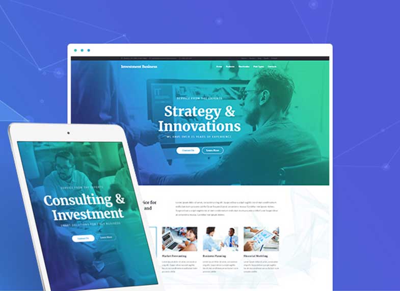 Investment Business – Finance & Consulting WordPress Theme Preview