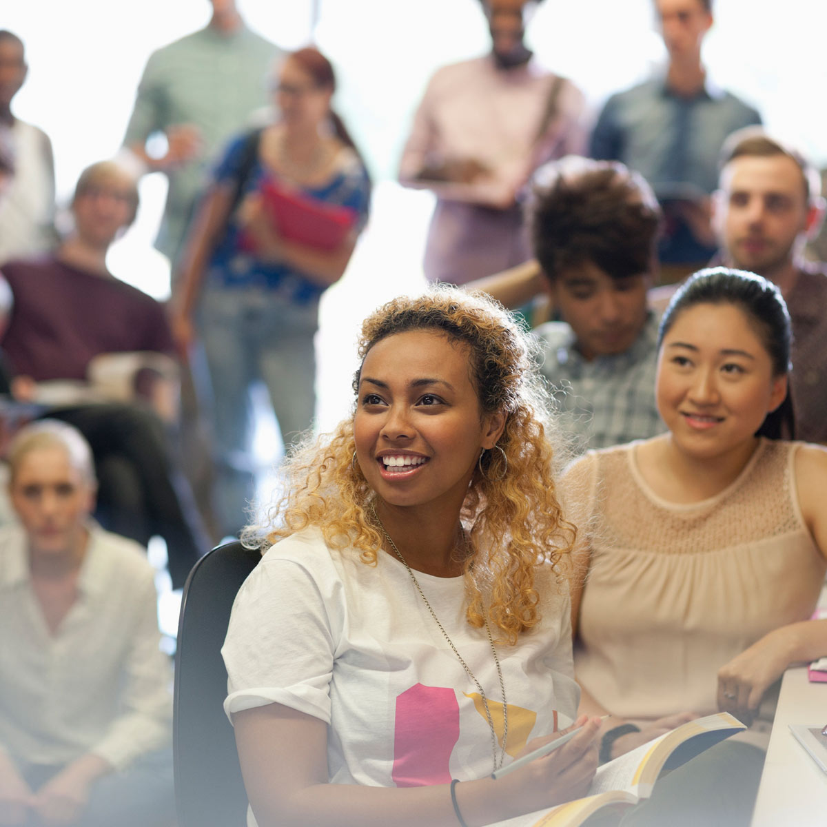 Conference attendees at event Attendees at a conference event