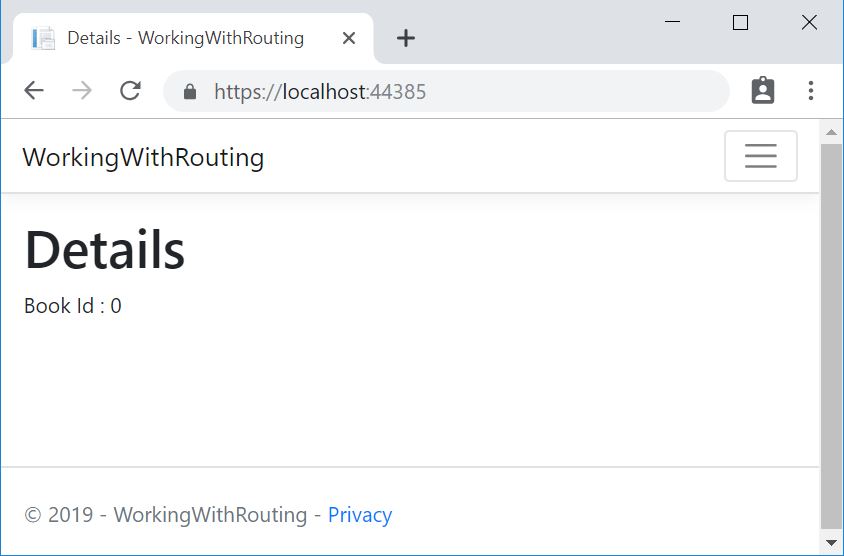 modified default route