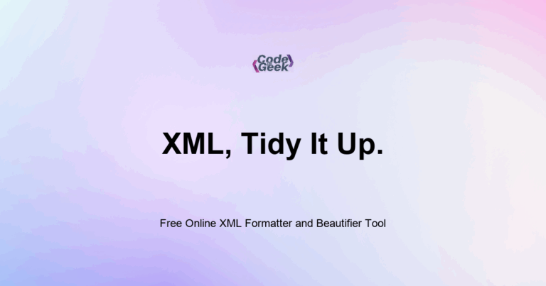 Featured Image For: Free Online XML Formatter And Beautifier Tool