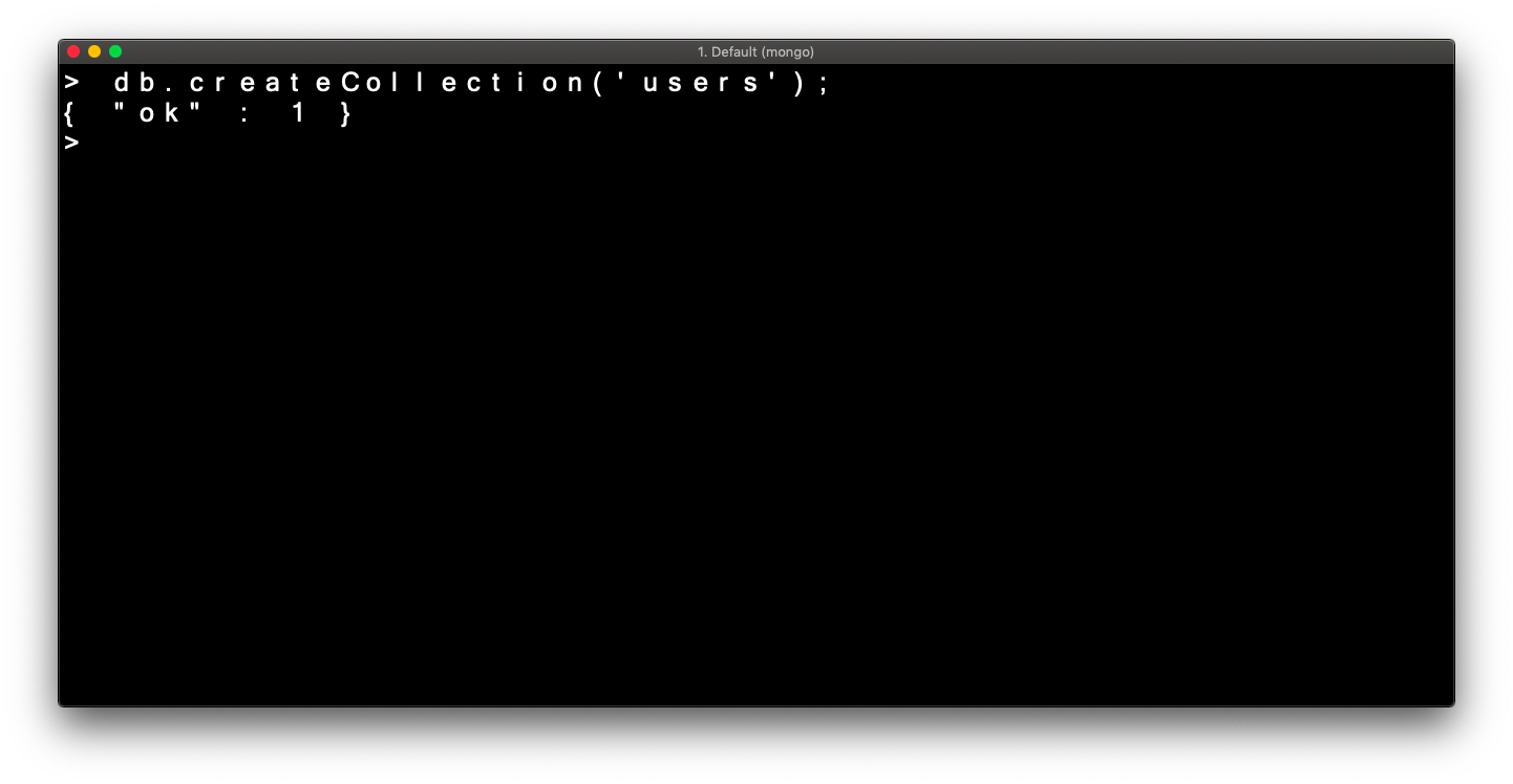 Mongo New collection