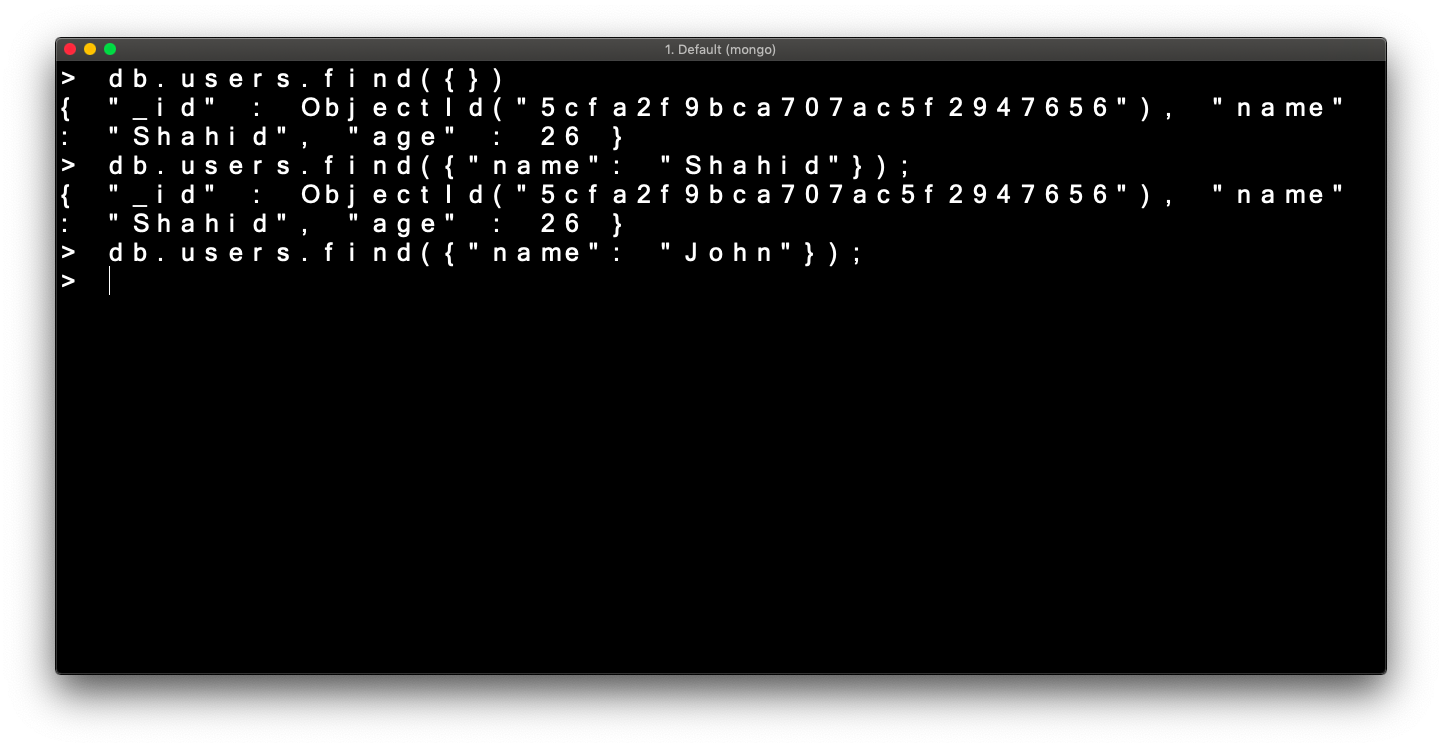 MongoDB find documents
