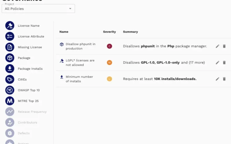 dependency governance in SOOS