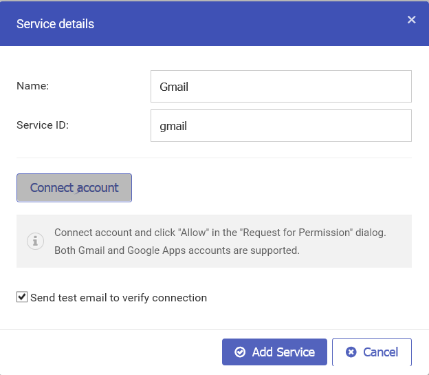 Setting up Gmail with javascript