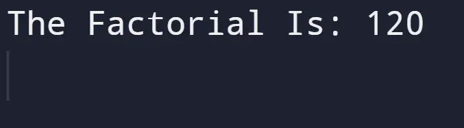 JavaScript Factorial Assignment output