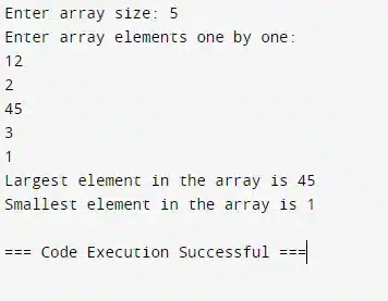 Program To Find The Largest And Smallest Array Element