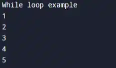 While loop example output in Python