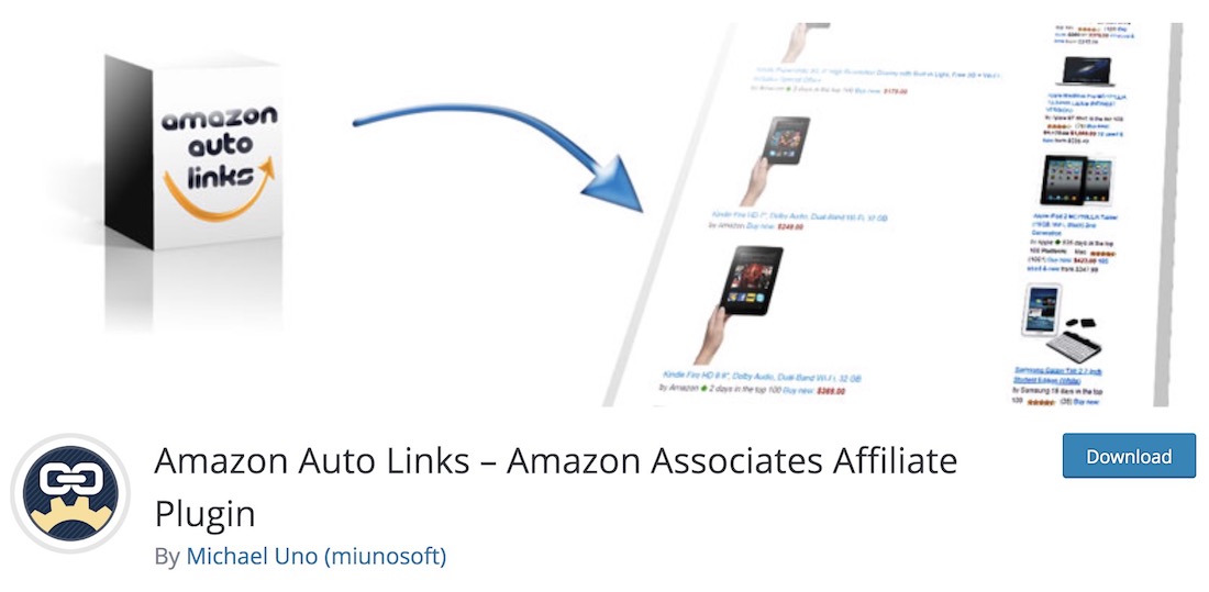 amazon auto links free wordpress affiliate plugin