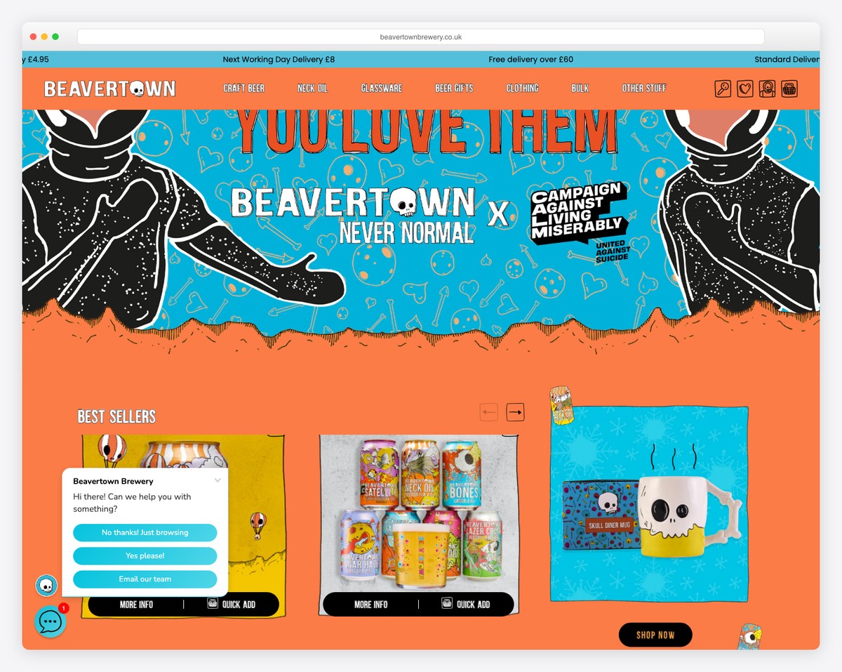 beavertown brewery website example