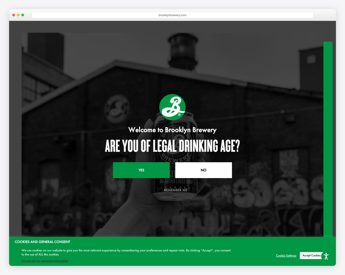 brooklyn brewery website example