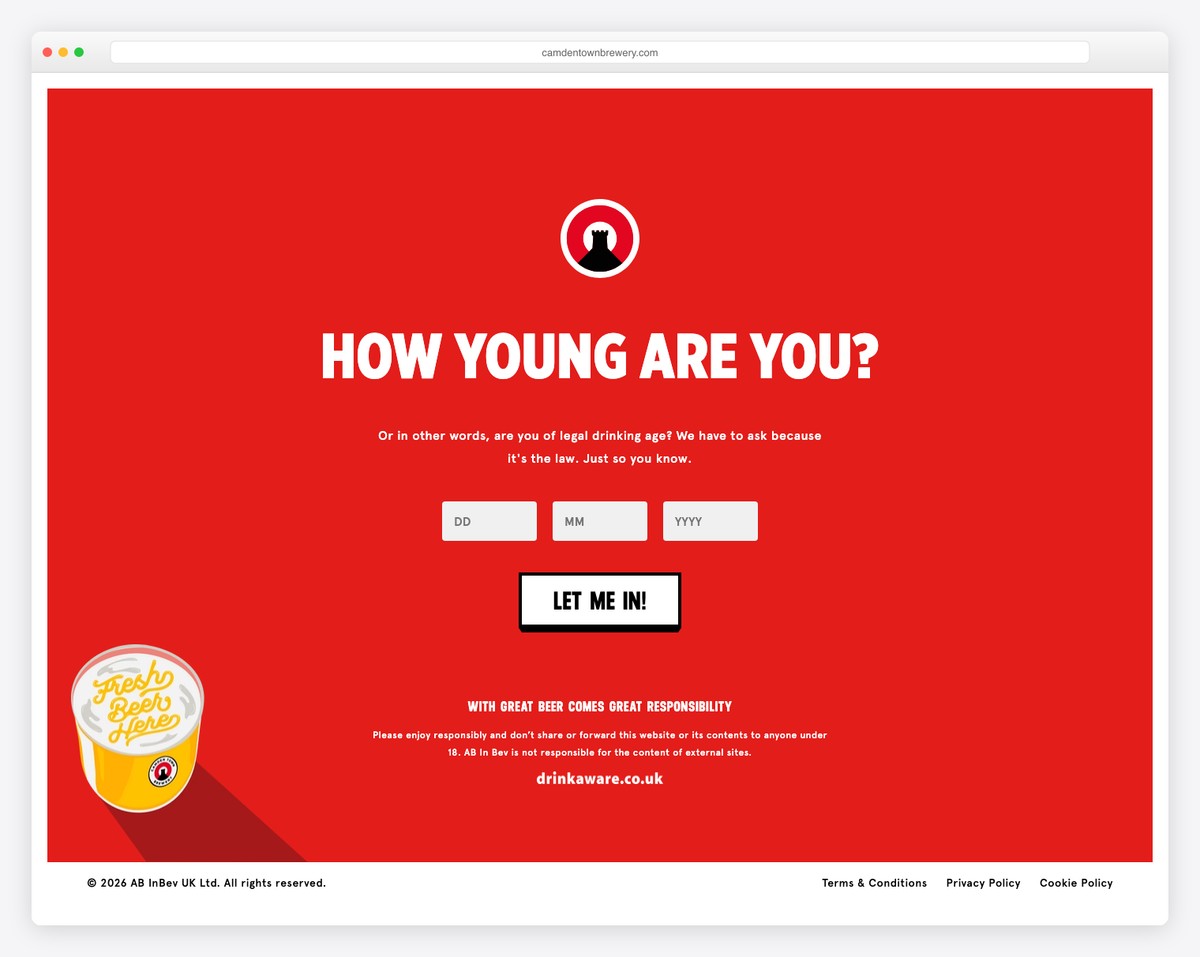 camden town brewery website example