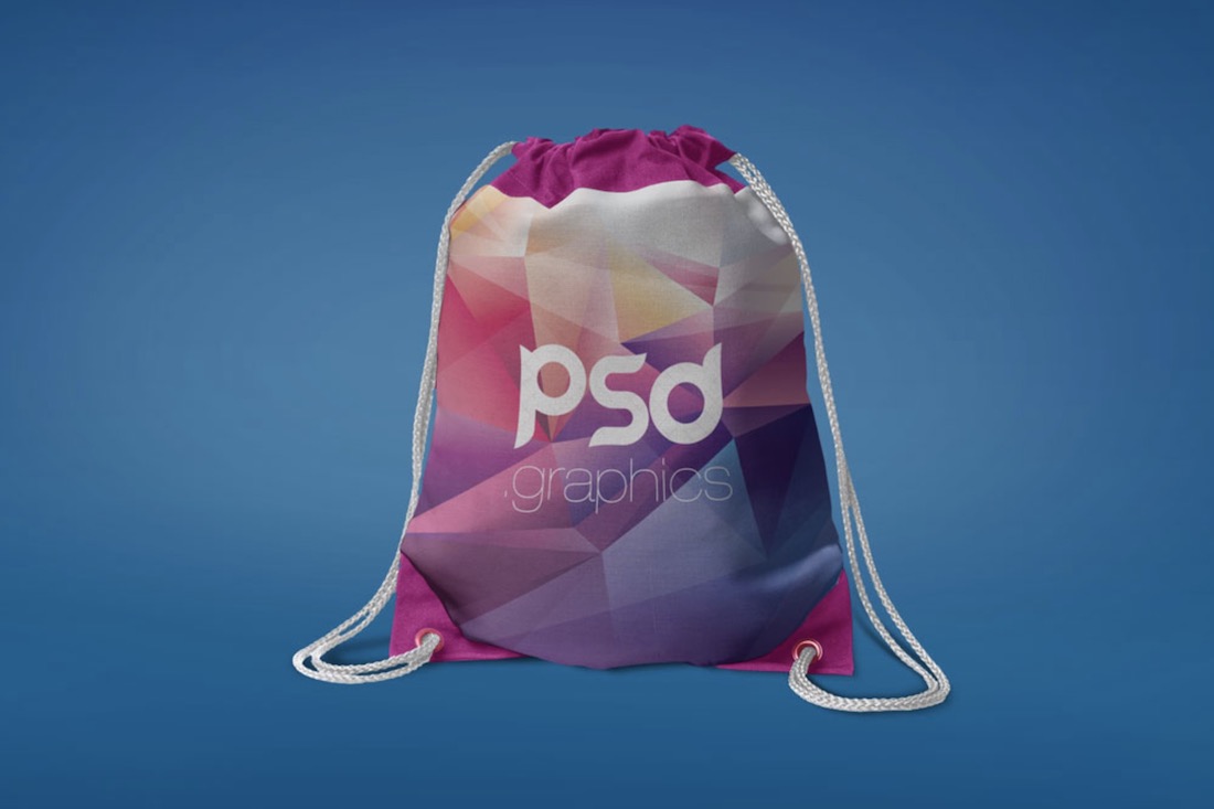 free psd drawstring bag mockup