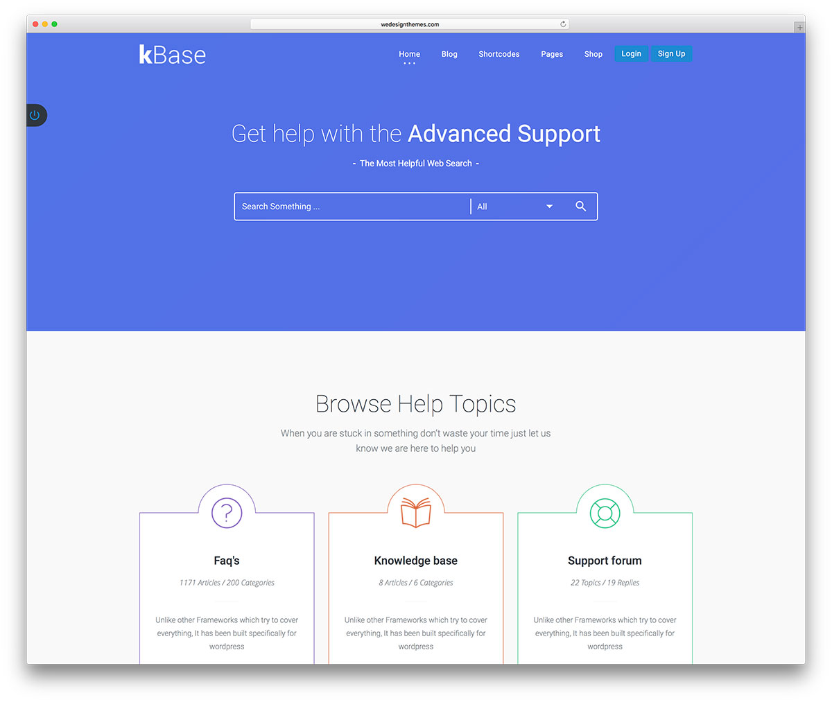 kbase WordPress theme