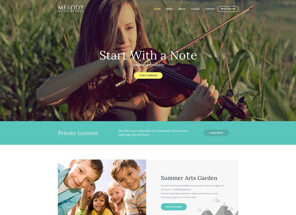 Melody - Arts & Music School WordPress Theme