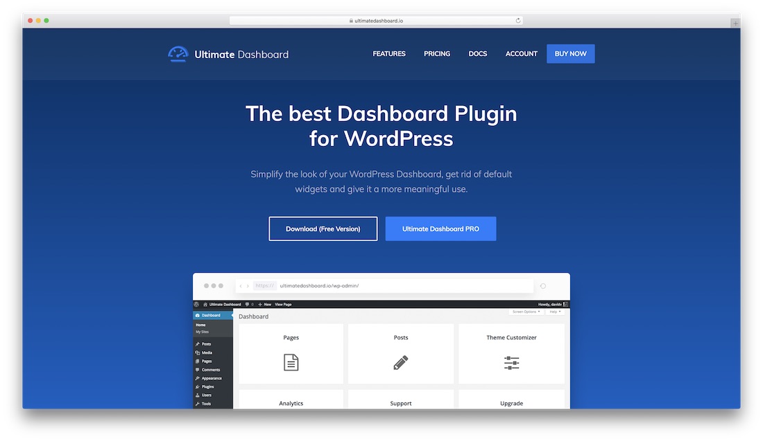 ultimate dashboard wordpress plugin
