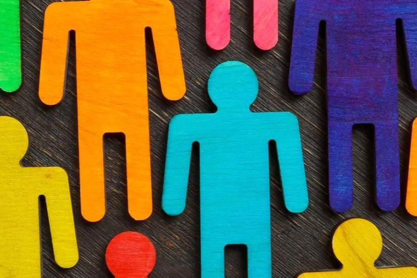 Multicoloured silhouette cutouts