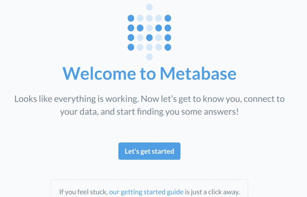 Install Metabase with Systemd on Debian 12/11/10 1 metabase ubuntu 18.04 welcome page min