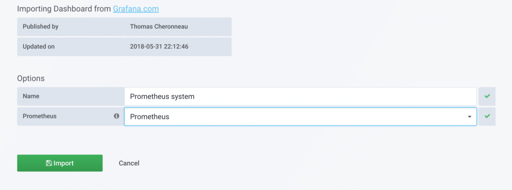 Monitor Linux Server using Prometheus and Grafana in 5 minutes 2 prometheus node exporter import dashboard 02 min