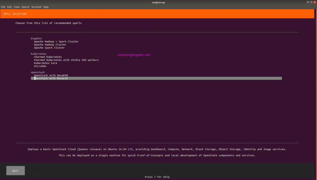 Setup Single Node OpenStack on Ubuntu 18.04 with conjure-up 1 setup openstack ubuntu conjure 01