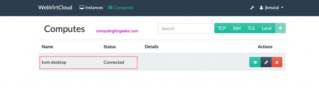 Install WebVirtCloud KVM Management on CentOS Stream 8 7 Install WebVirtCloud KVM Management CentOS 07