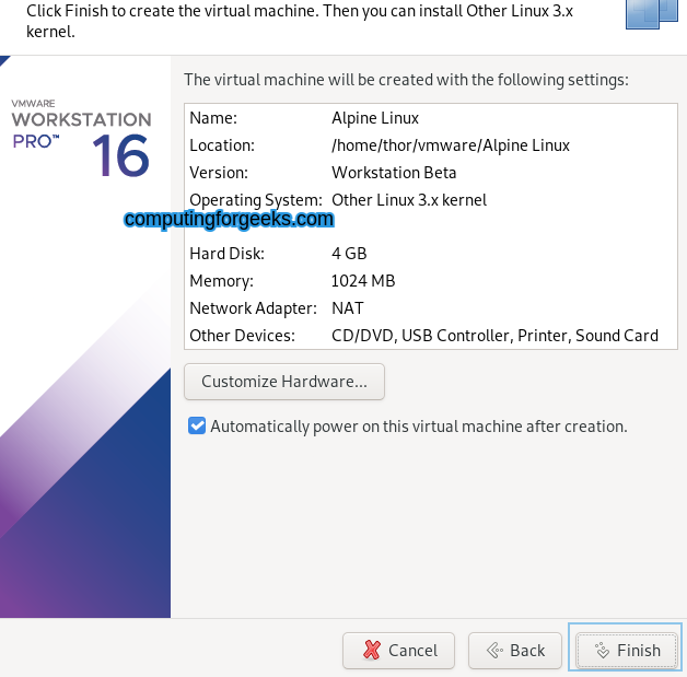 Install VMware Workstation 17 on Debian 12/11/10 15 Install VMware Player Workstation 16 on Debian 1110 14