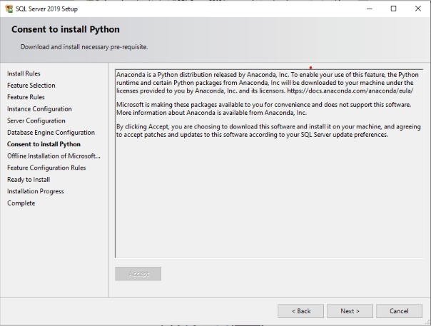 Install SQL Server 2019 Developer on Windows Server 2022 21 sqlserver2019 Python analysis install 17 2