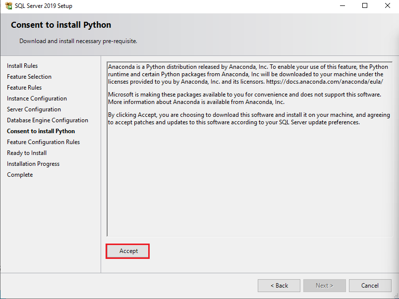 Install SQL Server 2019 Developer on Windows Server 2022 20 sqlserver2019 Python analysis install 17