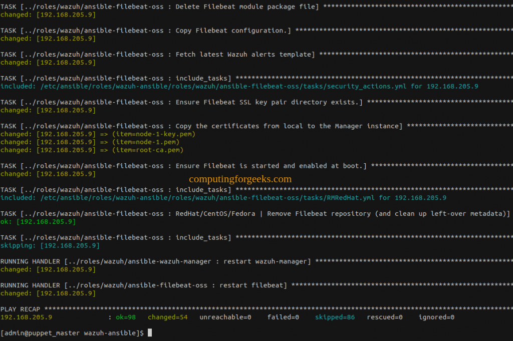 How To Install Wazuh Security Platform using Ansible 1 Deploy Wazuh Security Platform on Linux using Ansible