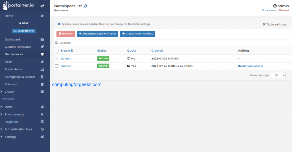 How To Manage Kubernetes Cluster using Portainer Dashboard 8 Kubernetes Cluster using Portainer Web Dashboard 6