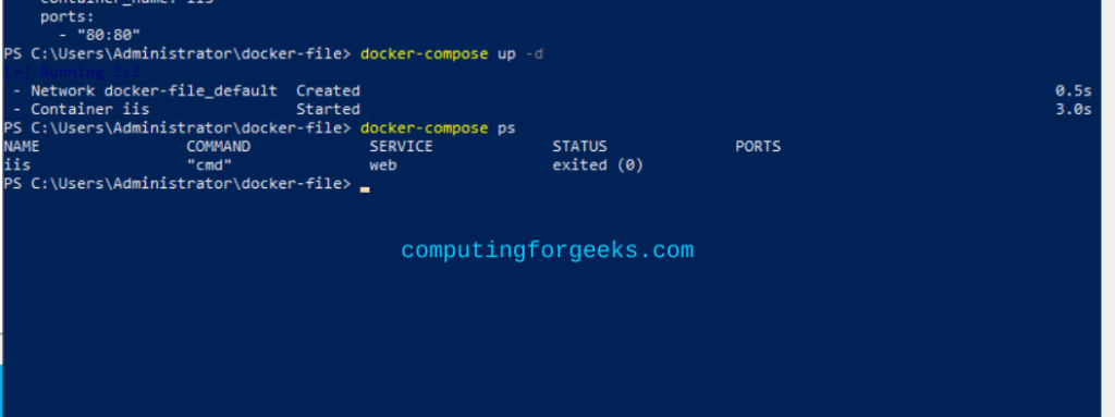 Using Docker and Docker Compose on Windows Server 2022 18 Use Docker and Docker Compose on Windows Server 2022 16