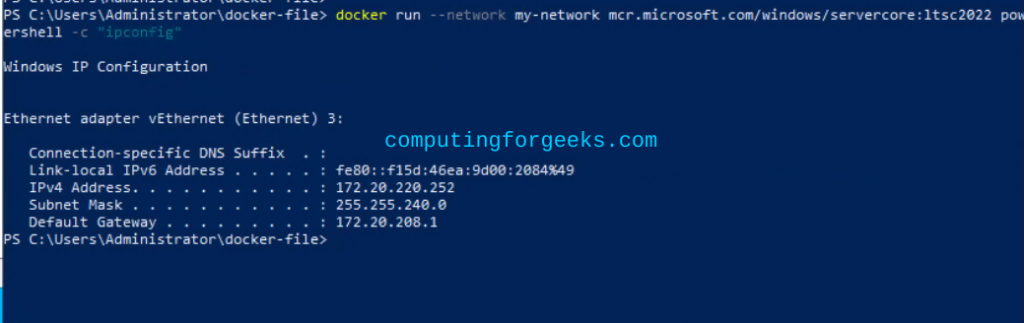 Using Docker and Docker Compose on Windows Server 2022 21 Use Docker and Docker Compose on Windows Server 2022 19