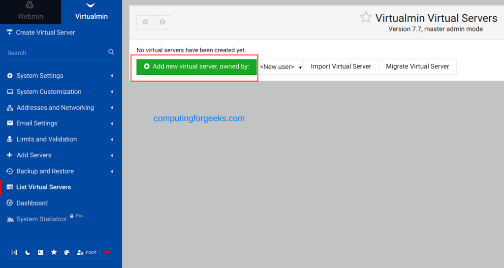 Installing Webmin / Virtualmin / DirectAdmin on Debian 12 7 Installing Webmin Virtualmin DirectAdmin on Debian 12 6