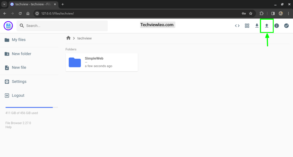 File Browser - Using Linux File Manager on Web Browser 5 how to run linux file manager on web browser 05