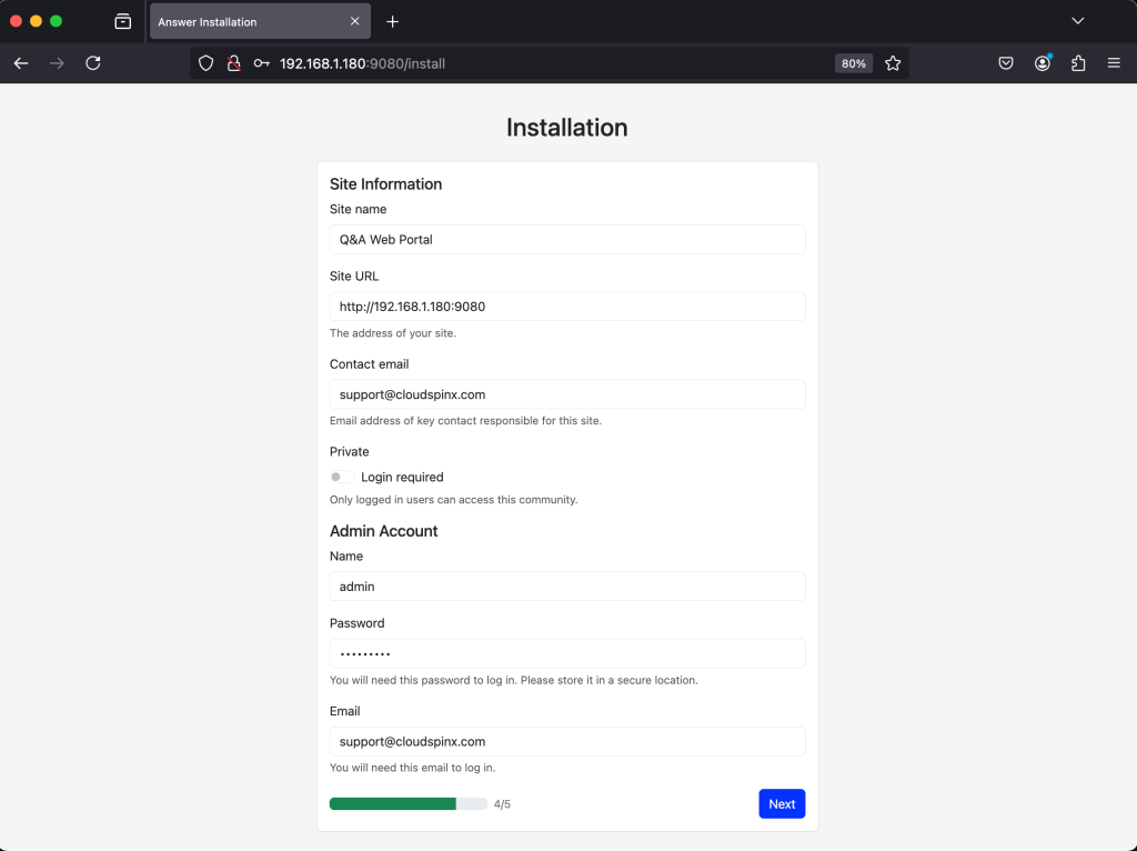 How To Setup Q&A web portal using Answer 4 How To Setup QA web portal using Answer 04 1