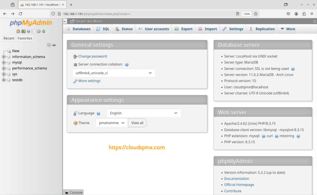 Install phpMyAdmin on Arch | Manjaro | Garuda Linux 2 Install phpMyAdmin on Arch Manjaro Garuda Linux 02