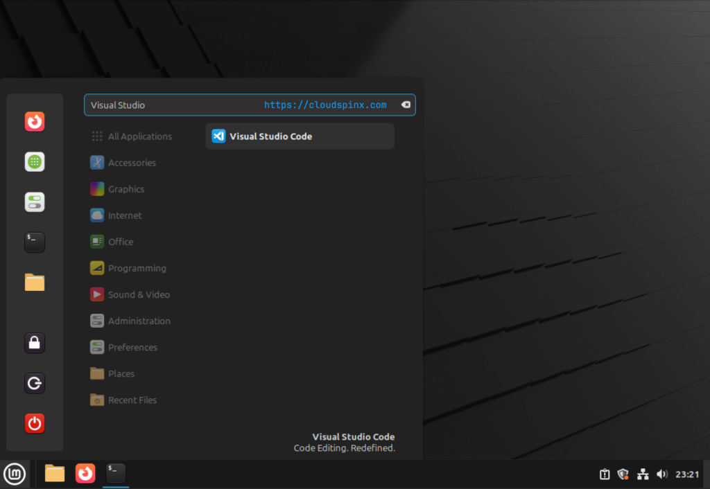 Install Visual Studio Code on Linux Mint 22|21 1 Install Visual Studio Code on Linux Mint 2221 01