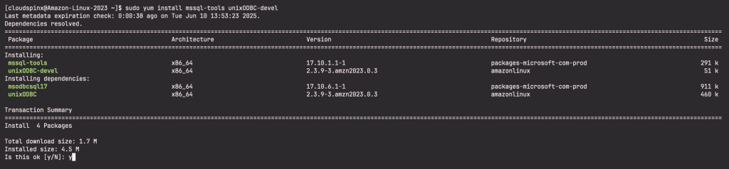 Install Microsoft SQL Server 2022 on Amazon Linux 2023 4 Install Microsoft SQL Server 2022 on Amazon Linux 2023 04 scaled 1