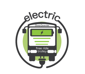 County Connection electric trolley zero emissions logo