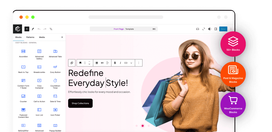 Advanced Gutenberg Blocks and Page Builder for WordPress Full Site Editing - Cozy Blocks 1 cozy blocks screenshot