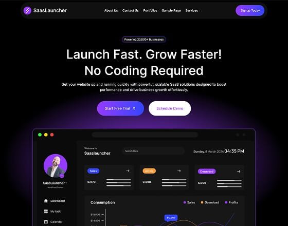 Best Full Site Editing WordPress Themes by CozyThemes for Every Type of Business 2 SaaS Website Templates | Full Site Editing WordPress Themes