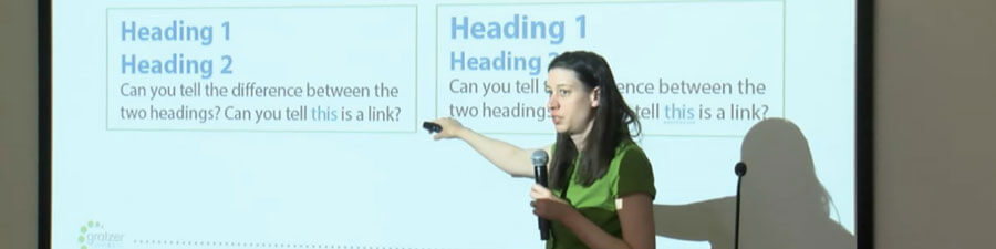 Colleen providing training.