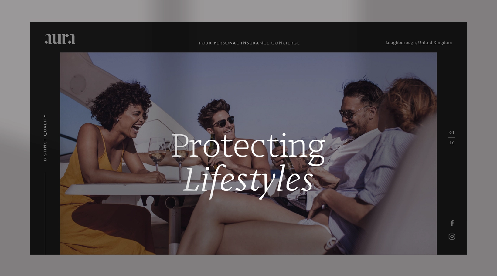 aura website homepage